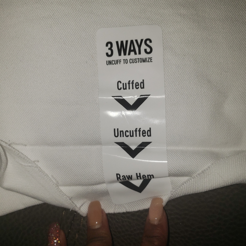 White Mid Rise Shorts - Picture 7 of 7